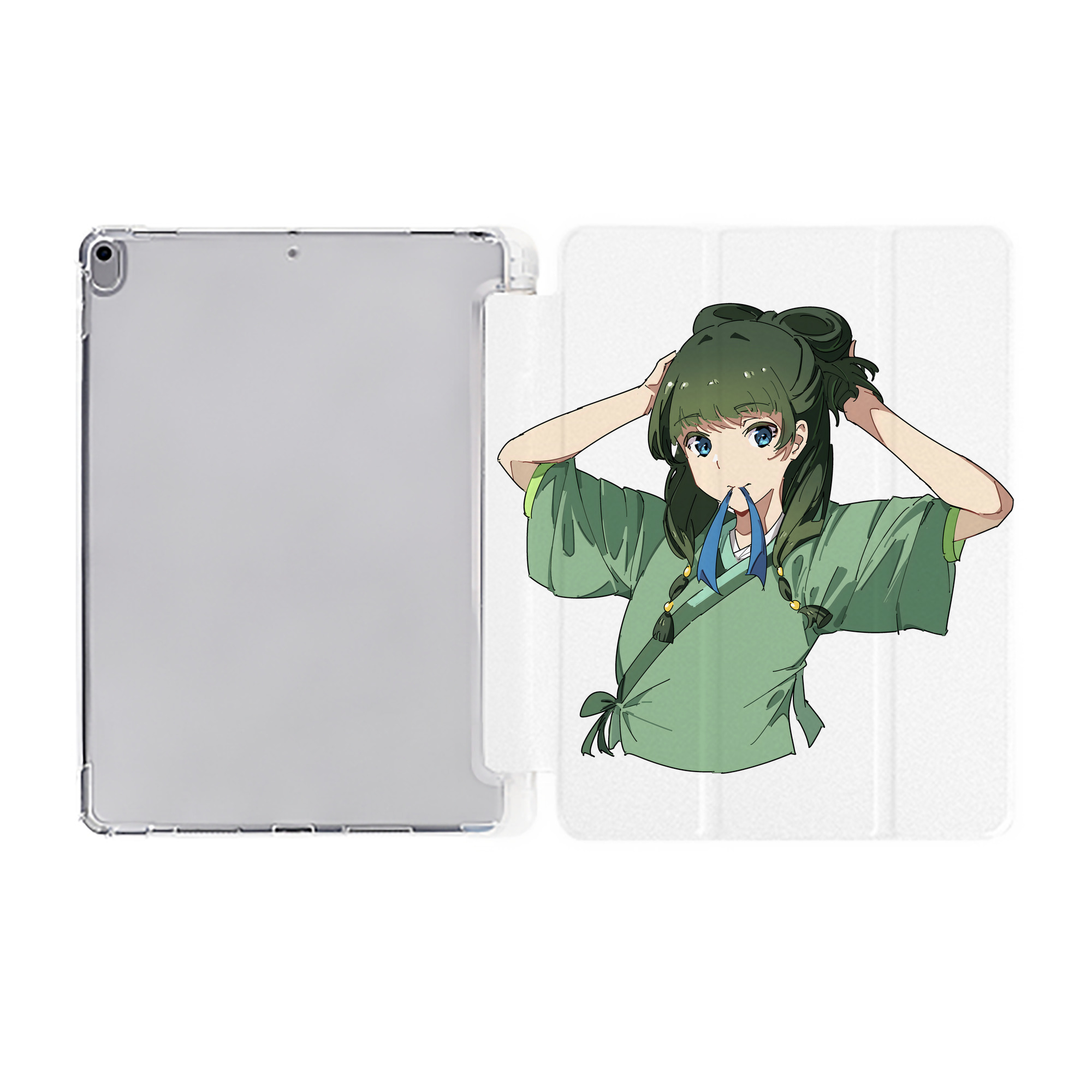 （画像用） 薬屋のひとりごと The Apothecary Diaries IPad ケース ペン収納付き 三つ折りスタンド PUレザー×シリコン 対応機種9.5/10.5/10.9インチ